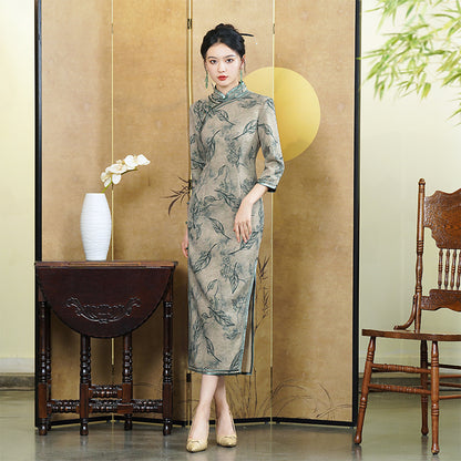 Green Leaf Cheongsam– Fall & Winter Style