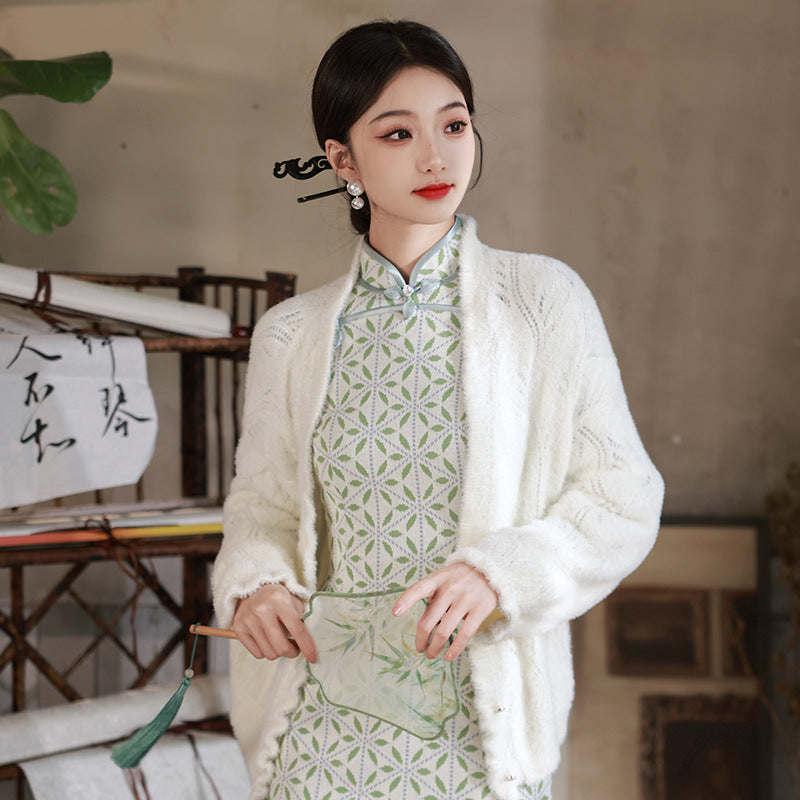 White Cheongsam Jacket