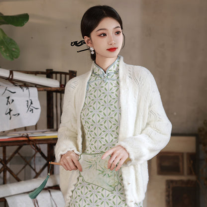 White Cheongsam Jacket