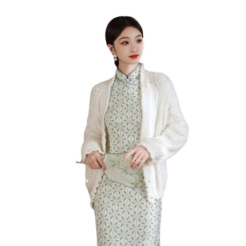 White Cheongsam Jacket